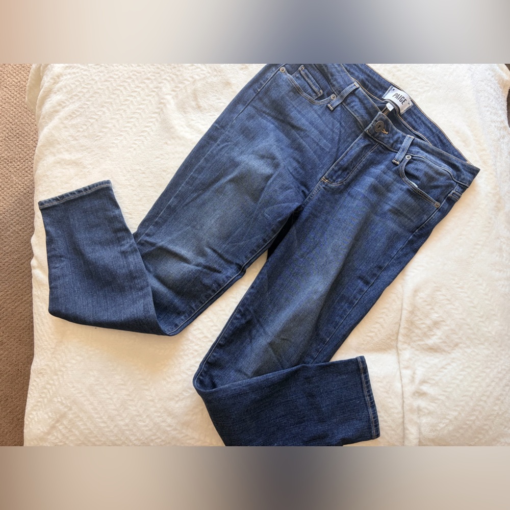 PAIGE Dark Blue Verdugo Crop Jeans Petite 30